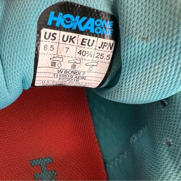 Hoka One One Bondi 7 Road Running Shoes Size 8.5 - Picture 15 of 16